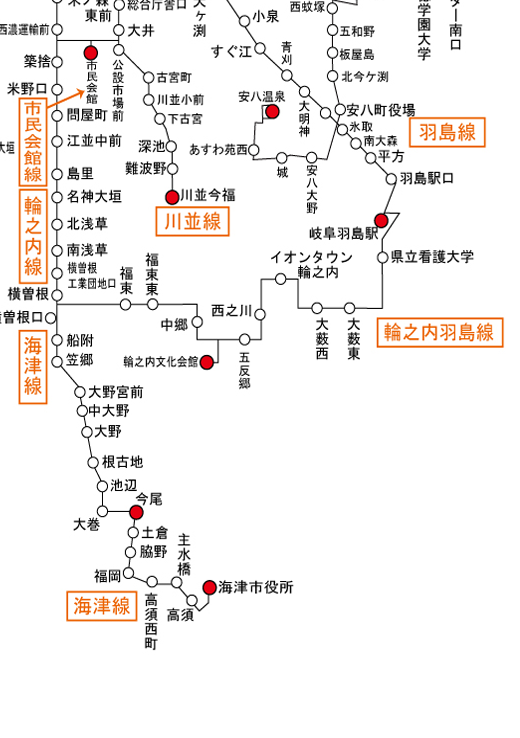 川並・安八・羽島・輪之内・海津